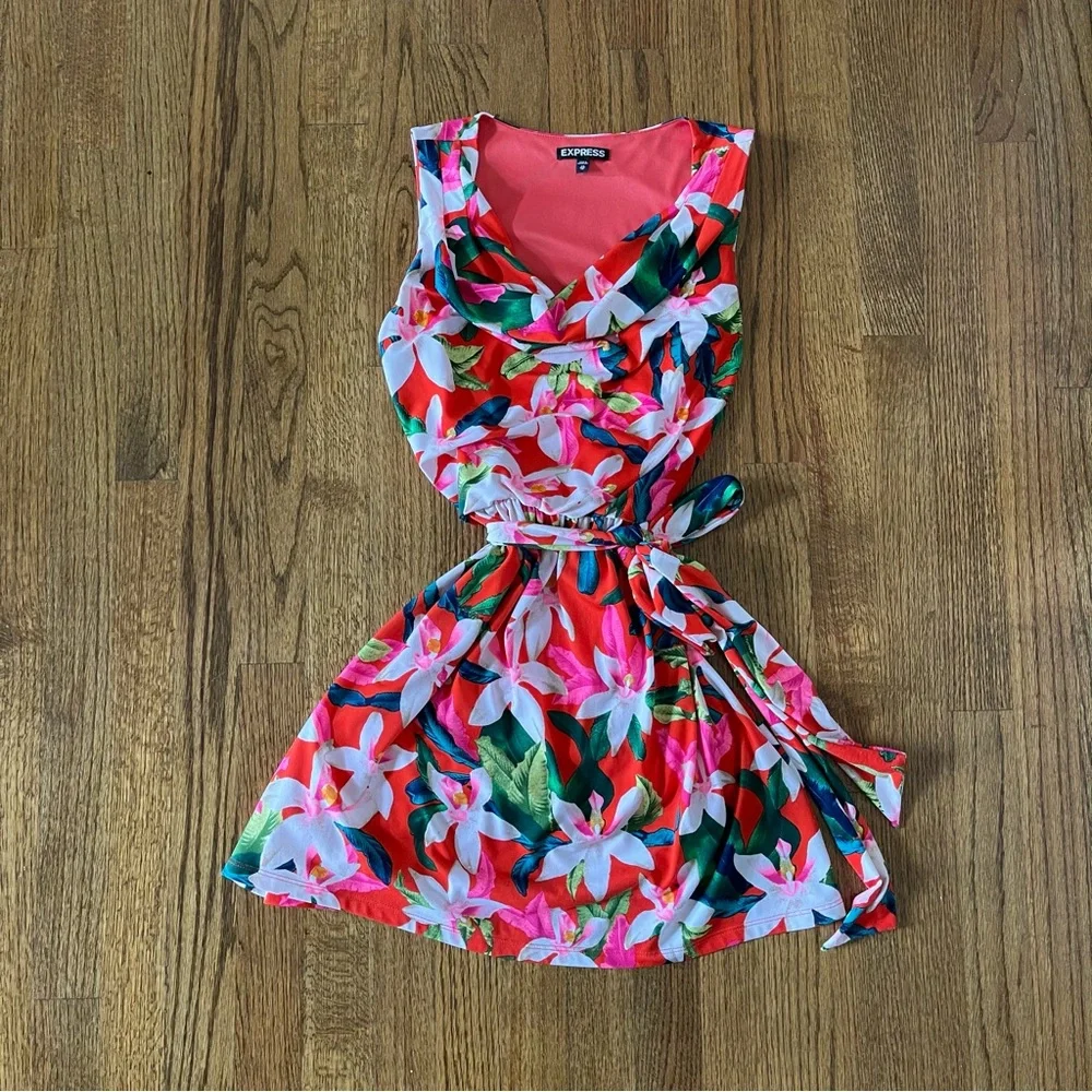 Express Floral Dress, Size XS - Picture 8 of 10